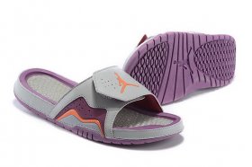 Wholesale Cheap Women\'s Jordan Hydro 7 Shoes Grey/orange-purple