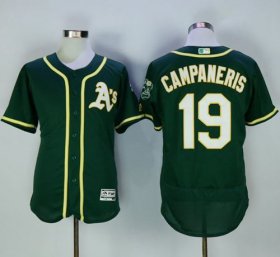 Wholesale Cheap Athletics #19 Bert Campaneris Green Flexbase Authentic Collection Stitched MLB Jersey