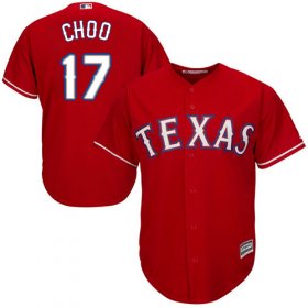 Wholesale Cheap Rangers #17 Shin-Soo Choo Red Cool Base Stitched Youth MLB Jersey