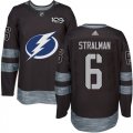 Wholesale Cheap Adidas Lightning #6 Anton Stralman Black 1917-2017 100th Anniversary Stitched NHL Jersey