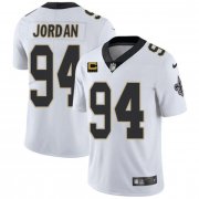 Wholesale Cheap Men's New Orleans Saints 2022 #94 Cameron Jordan White With 4-star C Patch Vapor Untouchable Limited Stitched NFL Jersey