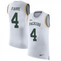 Wholesale Cheap Nike Packers #4 Brett Favre White Men's Stitched NFL Limited Rush Tank Top Jersey
