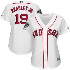 Wholesale Cheap Boston Red Sox #19 Jackie Bradley Jr. Majestic Women\'s 2018 World Series Champions Home Cool Base Player Jersey White