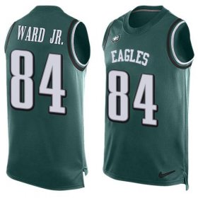 Wholesale Cheap Nike Eagles #84 Greg Ward Jr. Green Team Color Men\'s Stitched NFL Limited Tank Top Jersey