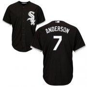 Wholesale Cheap White Sox #7 Tim Anderson Black New Cool Base Stitched MLB Jersey