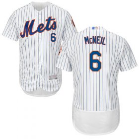 Wholesale Cheap Mets #6 Jeff McNeil White(Blue Strip) Flexbase Authentic Collection Stitched MLB Jersey