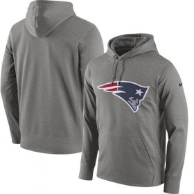 Wholesale Cheap Men\'s New England Patriots Nike Gray Circuit Logo Essential Performance Pullover Hoodie