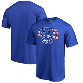 Wholesale Cheap Men\'s New York Jets NFL Pro Line by Fanatics Branded Royal Banner Wave T-Shirt