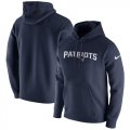Wholesale Cheap Men's New England Patriots Nike Navy Club Fleece Pullover Hoodie