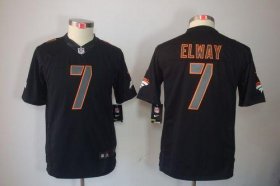 Wholesale Cheap Nike Broncos #7 John Elway Black Impact Youth Stitched NFL Limited Jersey