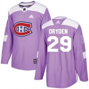 Wholesale Cheap Adidas Canadiens #29 Ken Dryden Purple Authentic Fights Cancer Stitched NHL Jersey