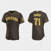 Wholesale Cheap Mens San Diego Padres #71 Josh Hader Brown Road Player FlexBase Jersey
