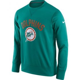 Wholesale Cheap Men\'s Miami Dolphins Nike Aqua Circuit Alternate Sideline Performance Sweatshirt