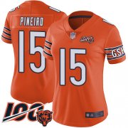 Wholesale Cheap Nike Bears #15 Eddy Pineiro Orange Women's Stitched NFL Limited Rush 100th Season Jersey