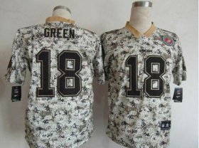 Wholesale Cheap Nike Bengals #18 A.J. Green Camo Men\'s Stitched NFL Elite USMC Jersey