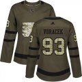 Wholesale Cheap Adidas Flyers #93 Jakub Voracek Green Salute to Service Women's Stitched NHL Jersey