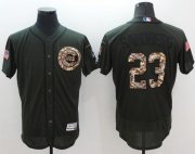 Wholesale Cheap Cubs #23 Ryne Sandberg Green Flexbase Authentic Collection Salute to Service Stitched MLB Jersey