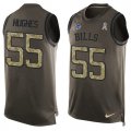 Wholesale Cheap Nike Bills #55 Jerry Hughes Green Men's Stitched NFL Limited Salute To Service Tank Top Jersey