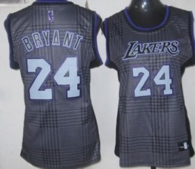 Wholesale Cheap Los Angeles Lakers #24 Kobe Bryant Black Rhythm Fashion Womens Jersey