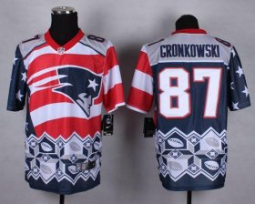 Wholesale Cheap Nike Patriots #87 Rob Gronkowski Navy Blue Men\'s Stitched NFL Elite Noble Fashion Jersey