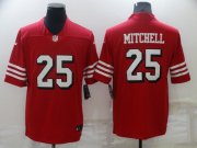 Wholesale Cheap Men's San Francisco 49ers #25 Eli Mitchell New Red 2021 Color Rush Vapor Untouchable Limited Jersey