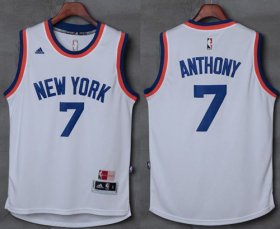 Wholesale Cheap Knicks #7 Carmelo Anthony New White Stitched NBA Jersey