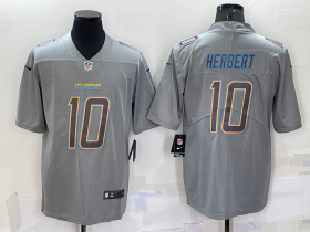 Wholesale Cheap Men\'s Los Angeles Chargers #10 Justin Herbert Grey Atmosphere Fashion 2022 Vapor Untouchable Stitched Nike Limited Jersey