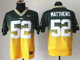 Wholesale Cheap Nike Packers #52 Clay Matthews Green/Gold Men\'s Stitched NFL Elite Fadeaway Fashion Jersey