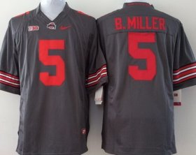 Wholesale Cheap Ohio State Buckeyes #5 Baxton Miller 2014 Gray Limited Jersey