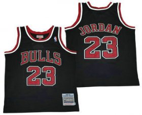 Wholesale Cheap Men\'s Chicago Bulls #23 Michael Jordan Black 1996-97 Hardwood Classics Soul AU Throwback Jersey