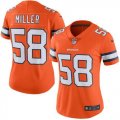 Wholesale Cheap Nike Broncos #58 Von Miller Orange Women's Stitched NFL Limited Rush Jersey