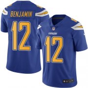 Wholesale Cheap Nike Chargers #12 Travis Benjamin Electric Blue Men's Stitched NFL Limited Rush Jersey