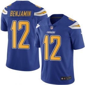 Wholesale Cheap Nike Chargers #12 Travis Benjamin Electric Blue Men\'s Stitched NFL Limited Rush Jersey