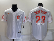 Wholesale Cheap Men's San Francisco Giants #23 Joc Pederson White 2021 City Connect Stitched Cool Base Nike Jersey