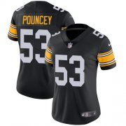 Wholesale Cheap Nike Steelers #53 Maurkice Pouncey Black Alternate Women's Stitched NFL Vapor Untouchable Limited Jersey