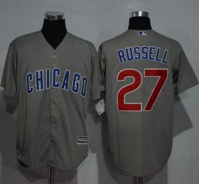 Wholesale Cheap Cubs #27 Addison Russell Grey New Cool Base Stitched MLB Jersey