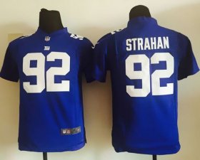 Wholesale Cheap Nike Giants #92 Michael Strahan Royal Blue Team Color Youth Stitched NFL Elite Jersey