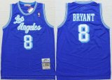 Wholesale Cheap Men's Los Angeles Lakers #8 Kobe Bryant 1996-97 Blue Hardwood Classics Soul Swingman Throwback Jersey
