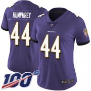 Wholesale Cheap Nike Ravens #44 Marlon Humphrey Purple Team Color Women's Stitched NFL 100th Season Vapor Limited Jersey