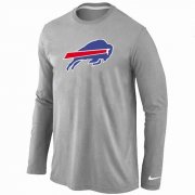 Wholesale Cheap Nike Buffalo Bills Logo Long Sleeve T-Shirt Grey