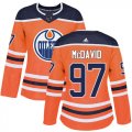Wholesale Cheap Adidas Oilers #97 Connor McDavid Orange Home Authentic Women's Stitched NHL Jersey