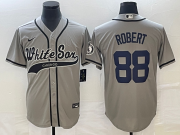 Wholesale Cheap Men's Chicago White Sox #88 Luis Robert Grey Cool Base Stitched Baseball Jersey