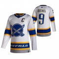 Wholesale Cheap Buffalo Sabres #9 Jack Eichel White Men's Adidas 2020-21 Reverse Retro Alternate NHL Jersey