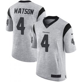 Wholesale Cheap Nike Texans #4 Deshaun Watson Gray Men\'s Stitched NFL Limited Gridiron Gray II Jersey