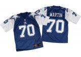 Wholesale Cheap Nike Cowboys #70 Zack Martin Navy Blue/White Throwback Men's Stitched NFL Elite Jersey