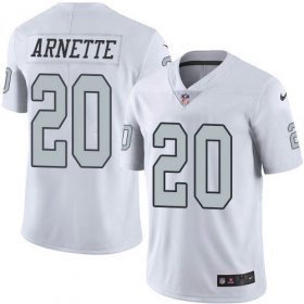 Wholesale Cheap Nike Raiders #20 Damon Arnette White Men\'s Stitched NFL Limited Rush Jersey
