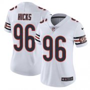 Wholesale Cheap Nike Bears #96 Akiem Hicks White Women's Stitched NFL Vapor Untouchable Limited Jersey