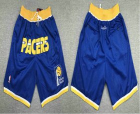Wholesale Cheap Men\'s Indiana Pacers Blue Just Don Shorts Swingman Shorts