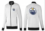 Wholesale Cheap NHL Edmonton Oilers Zip Jackets White-1