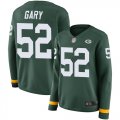 Wholesale Cheap Nike Packers #52 Rashan Gary Green Team Color Women's Stitched NFL Limited Therma Long Sleeve Jersey